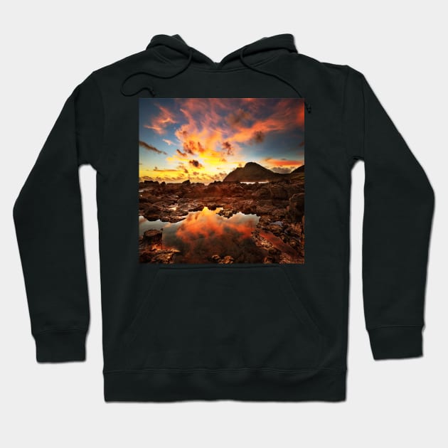 Sunset at the sea Hoodie by Minimo Creation